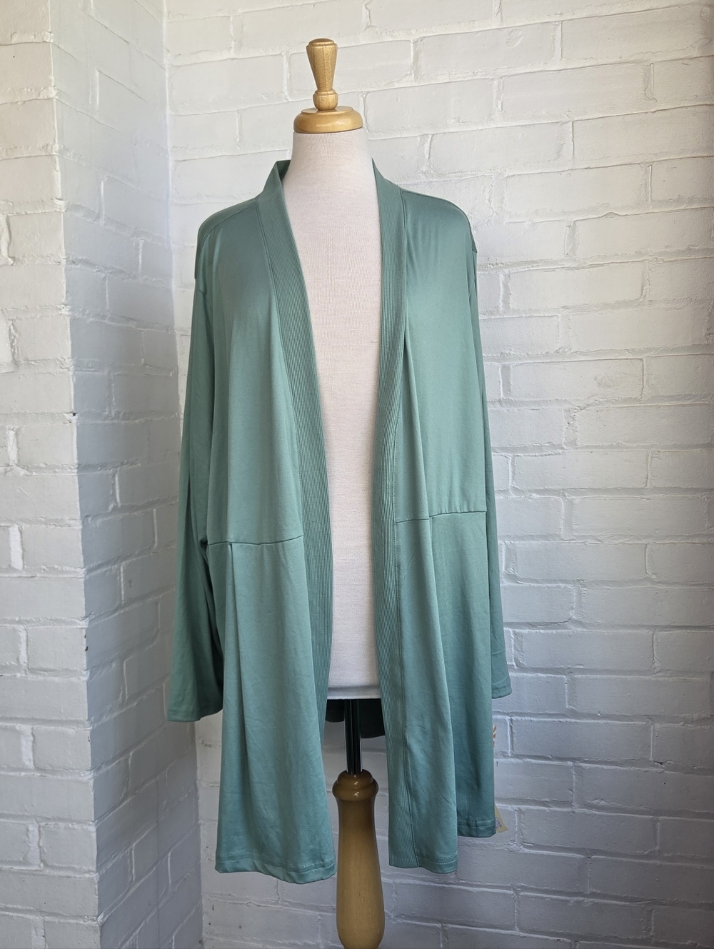 NWT Muk Luks Cloud Knit Open Cardigan Green 3x